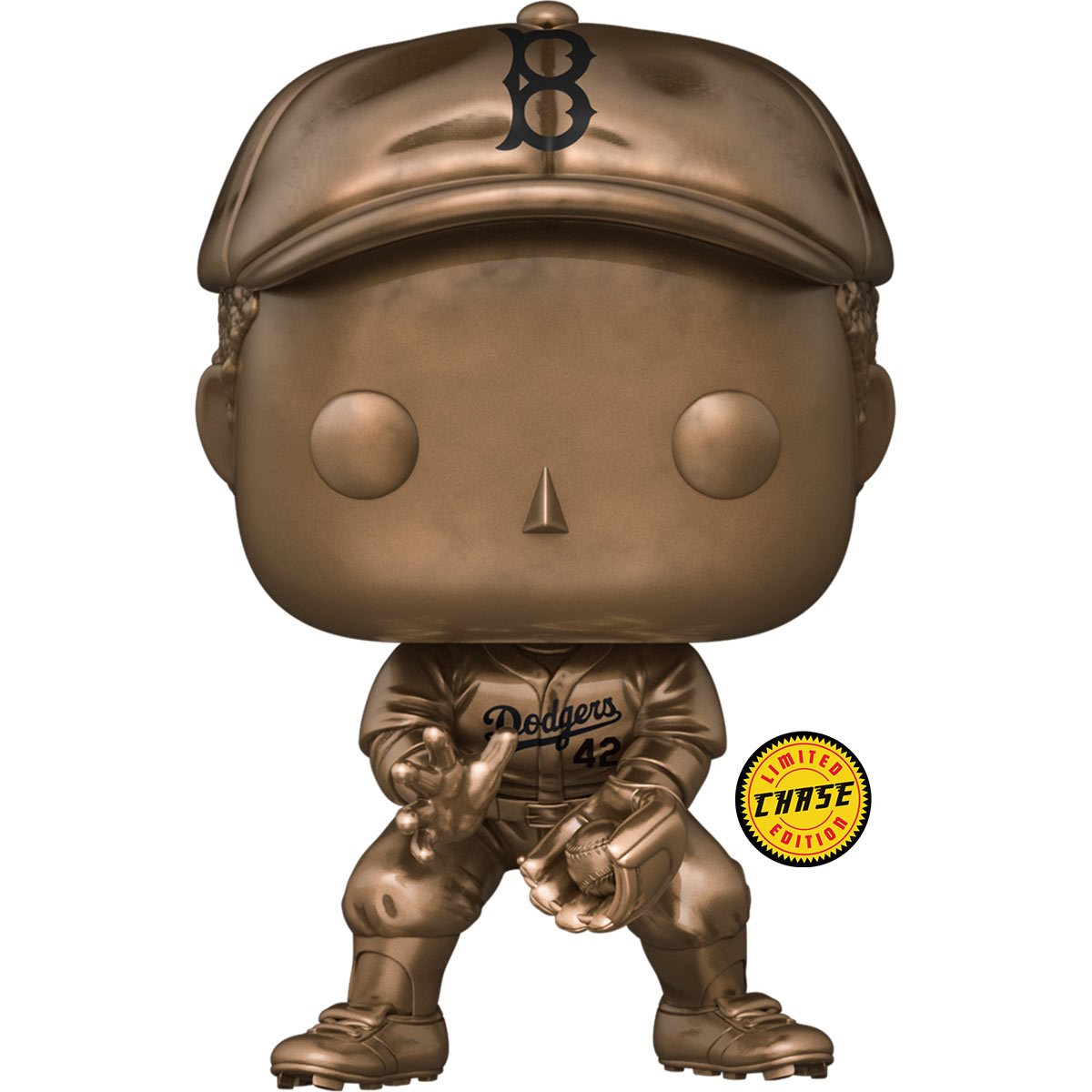 Jackie Robinson Funko Pop! #42 vinyl figure showing the limited chase edition.
