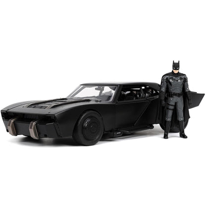 The Batman Batmobile 1:24 Scale Die-Cast Metal Vehicle with Figure