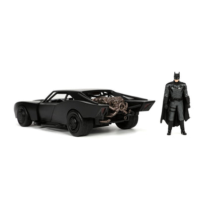 The Batman Batmobile 1:24 Scale Die-Cast Metal Vehicle with Figure