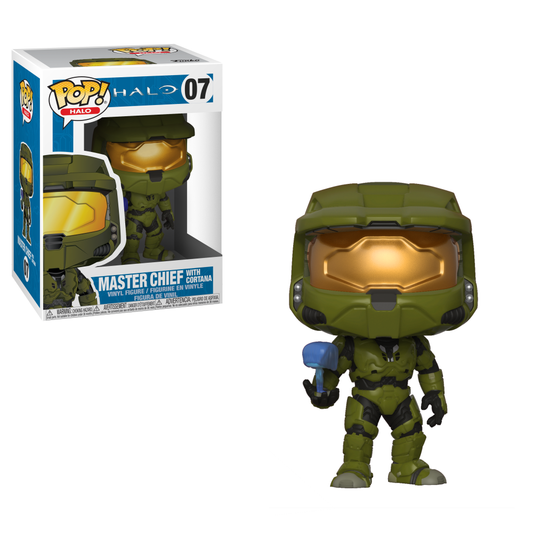 Halo Master Chief with Cortana Pop! Vinyl Figure in box and OG design