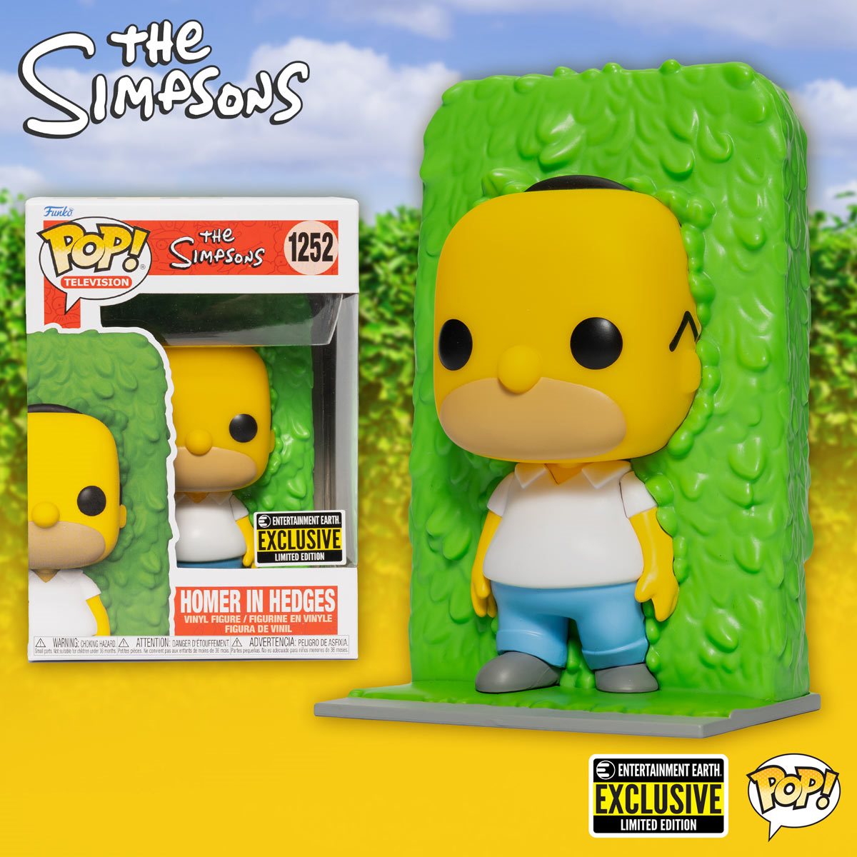 The Simpsons Homer in Hedges Funko Pop! (Entertainment Earth Exclusive) #1252