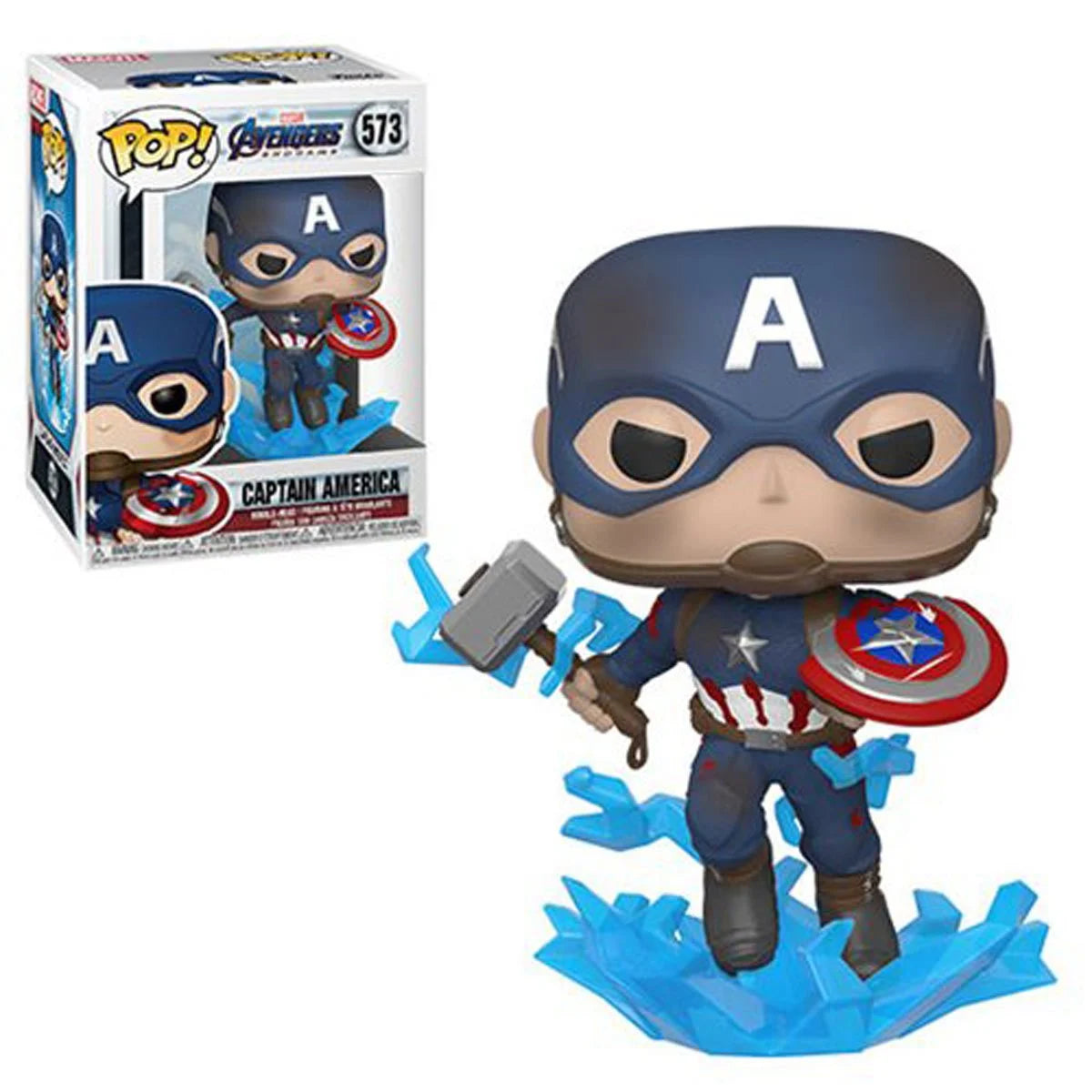 Avengers: Endgame Captain America Funko Pop! (Broken Shield and Mjölnir) Vinyl Figure #573