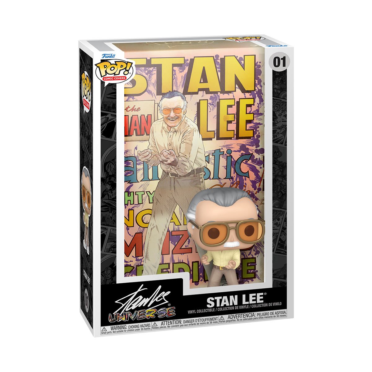 Marvel Stan Lee Pop! comic cover case with package.